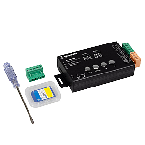 Контроллер Arlight DMX-301-23-Prog (5-24V, 10A, SPI 3072 кан., Накладной) (IARL, IP20 Металл, 2 года) 061175