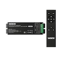Контроллер 2-канальный для светодиодной ленты CCT 12-24В, 16А с пультом RF WOLTA WLC-C/06-16A