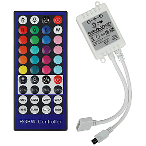 Контроллер с ИК пультом Эра RGBW-Controller-12/24V-96/192W-IP20-IR Б0061113