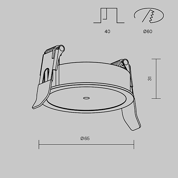 Крепление Maytoni Technical Pendant PA001-RS-B