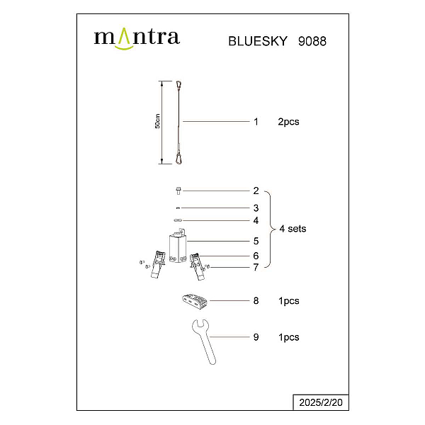 Набор установочных креплений Mantra для BLUE SKY 9088