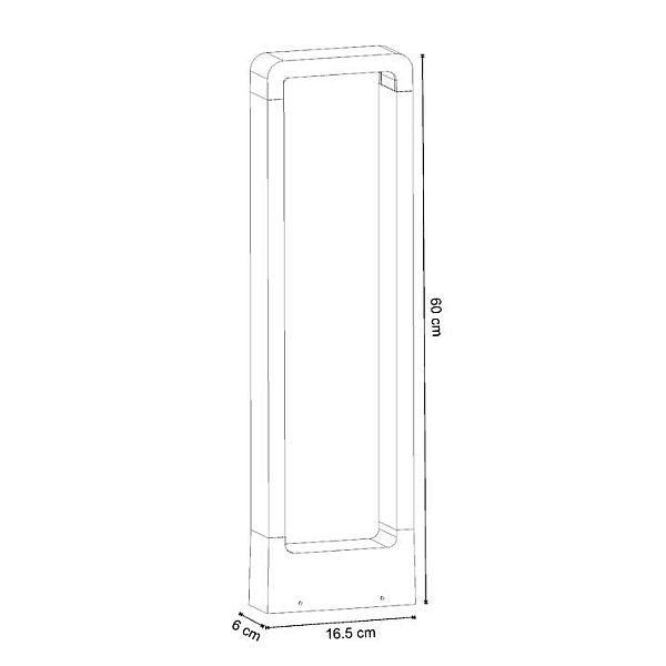 Уличный светодиодный светильник Arte Lamp Trapezio A2060PA-1BK