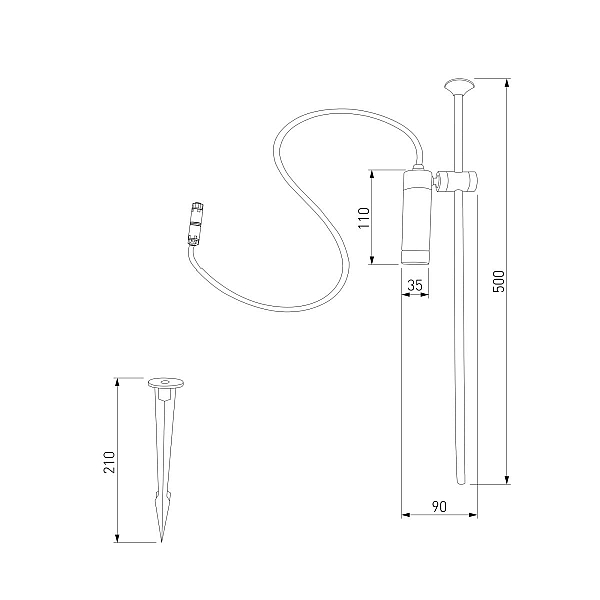 Ландшафтный светильник Elektrostandard Covert 35173/S черный 4690389219283 a072079