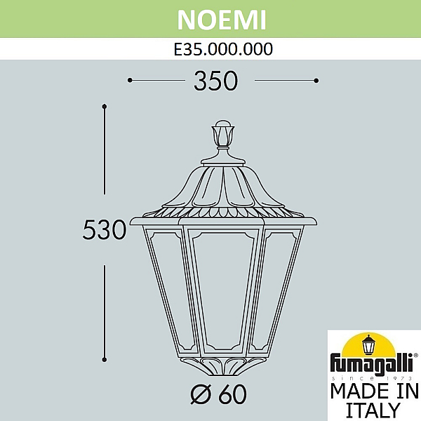 Уличный светильник Fumagalli Noemi E35.000.000.BYH27