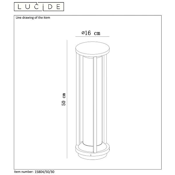 Уличный светильник Lucide Cadix 15804/50/30