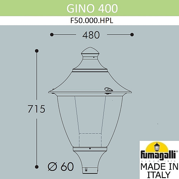 Уличный светильник Fumagalli Gino F50.000.000.LXH27