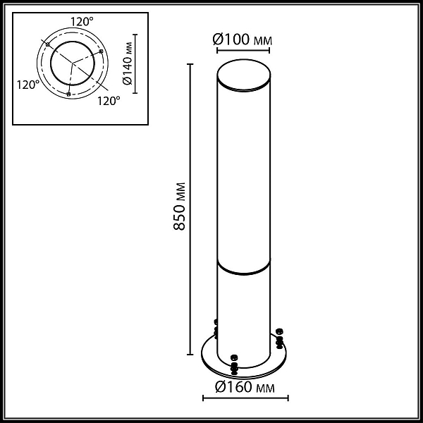 Ландшафтный светильник Odeon Light Cortena Nature 7180/22GL