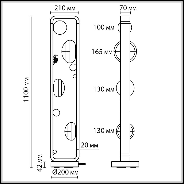 Ландшафтный светильник ODEON LIGHT NATURE 5434/4FB