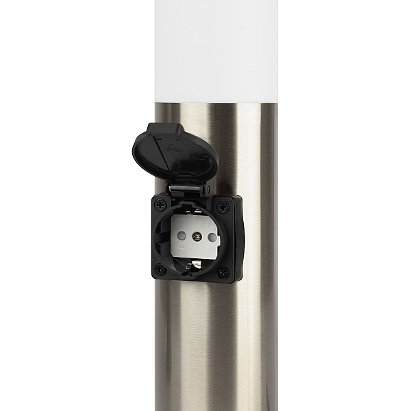 Ландшафтный светильник ЭРА Беллона GBF-103-1-SL-0450 230В Е27 IP54 серебро с розеткой Б0071045