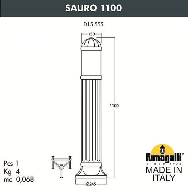 Ландшафтный светильник Fumagalli Sauro D15.555.000.BYF1R