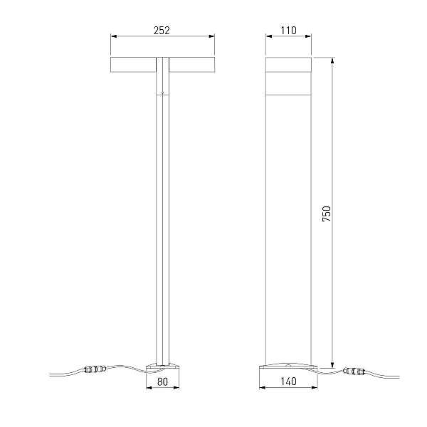 Ландшафтный светильник Elektrostandard Twin 35170/F черный 4690389219443 a072076