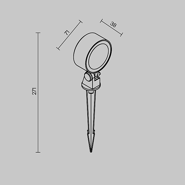 Ландшафтный светильник Maytoni Outdoor O495FL-L10B3K