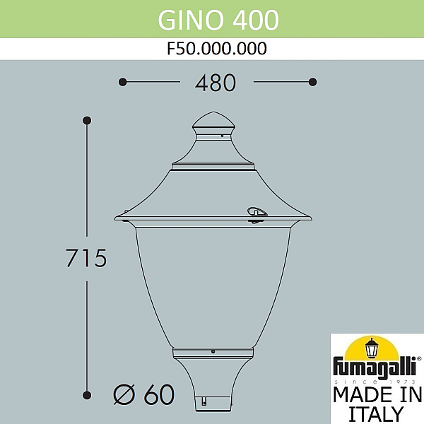 Уличный светильник Fumagalli Gino F50.000.000.AXE27