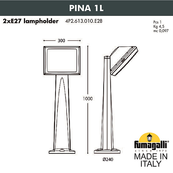 Ландшафтный светильник Fumagalli Guizeppe 4P2.613.010.AYF1R