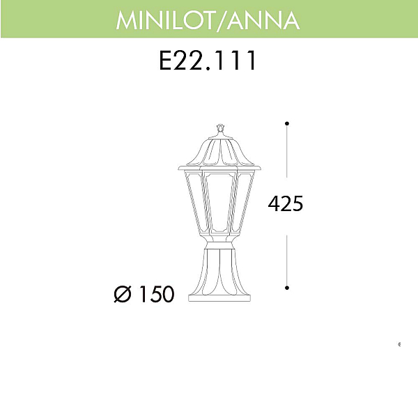 Уличный светильник Fumagalli Minilot/Anna E22.111.000.BXF1R