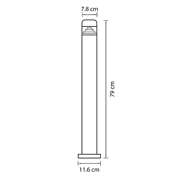 Уличный светодиодный светильник Lightstar Raggio 376707