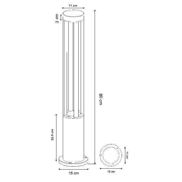 Уличный светодиодный светильник Arte Lamp Thuban A1080PA-1BK