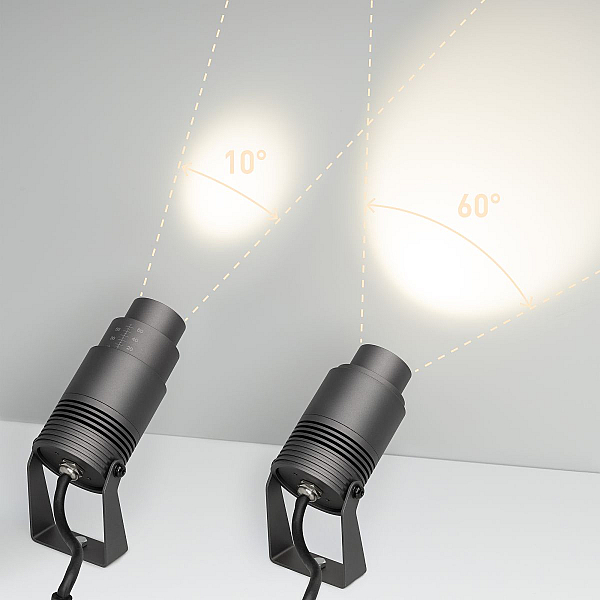 Уличный светильник Arlight ALT-RAY-ZOOM-R61-12W Warm3000 (DG, 10-60 deg, 230V) (IP67 Металл) 026447(2)
