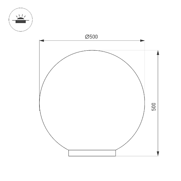 Ландшафтный светильник Arlight KT-GLOBE-R500-15W Warm3000 051030