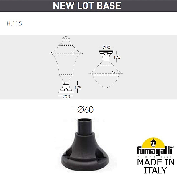 Садовый светильник Fumagalli G41.115.000.AYE27