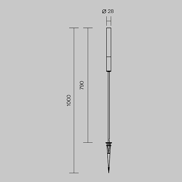 Ландшафтный светодиодный светильник Maytoni Outdoor Flare O487FL-L3GF3K1