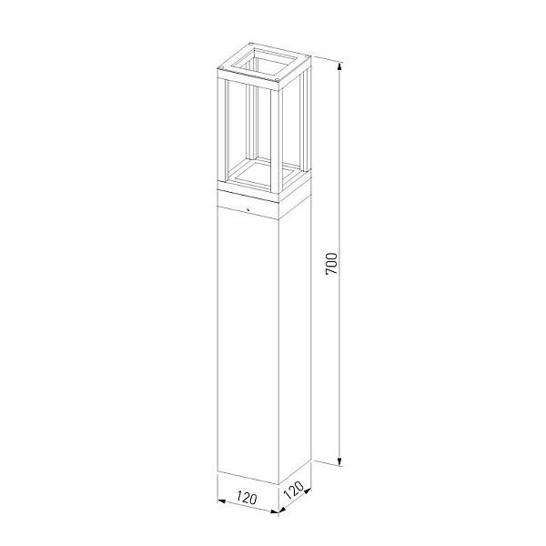 Ландшафтный светодиодный светильник Elektrostandard Frame 1529 TECHNO LED серый 4690389172373  a051860