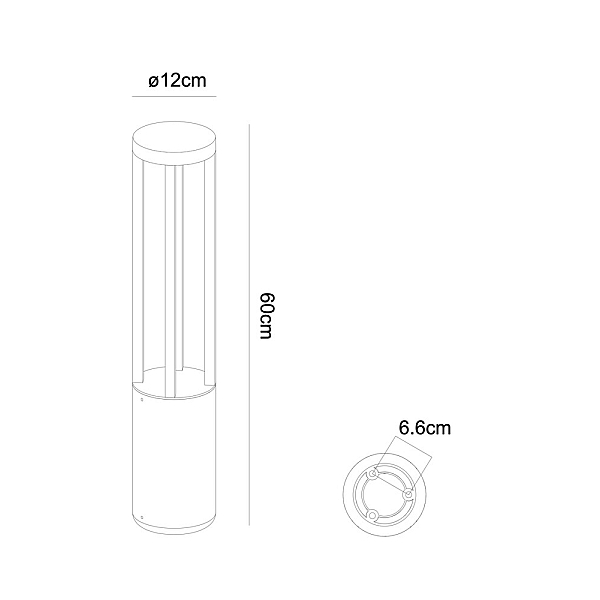 Ландшафтный светильник Arte Lamp Carcassa A4666PA-1BK