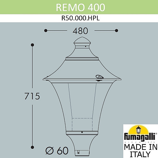 Уличный светильник Fumagalli Remo R50.000.000.LXH27