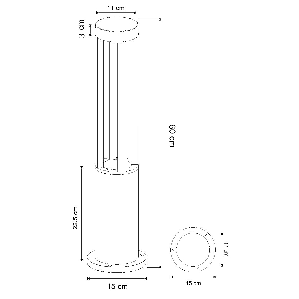 Уличный светодиодный светильник Arte Lamp Thuban A1060PA-1BK