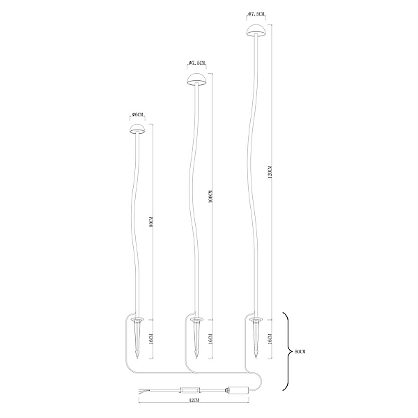 Ландшафтный светильник Arte Lamp Motus A1081PA-3BK