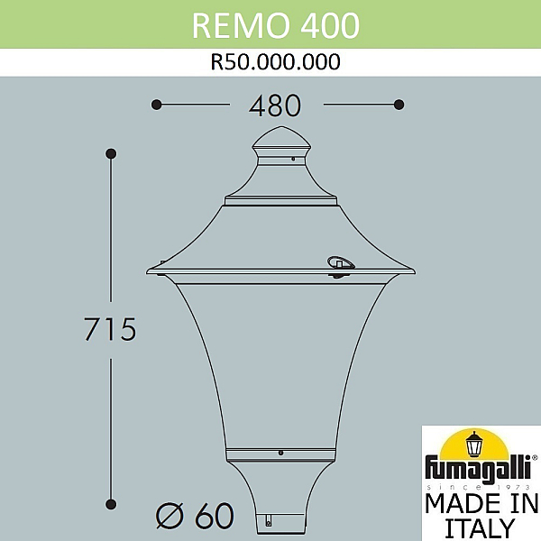 Уличный светильник Fumagalli Remo R50.000.000.LXD6L