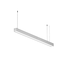 Линейный подвесной светильник Maytoni Technical 4000K 50x50 (Серебро, 1 м) LL312020