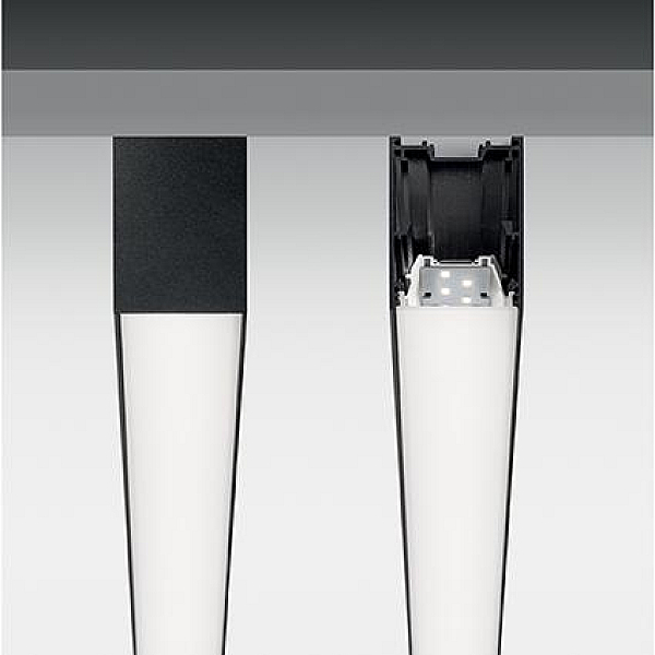 Подвесной светодиодный светильник Ideal Lux Fluo Wide 1800 3000K Black 192567