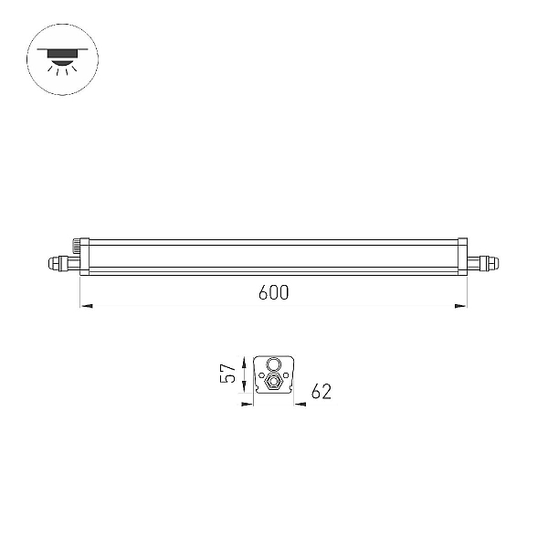 Линейный потолочный светильник Arlight ALT-TUBULAR-600-14W Day4000 049412