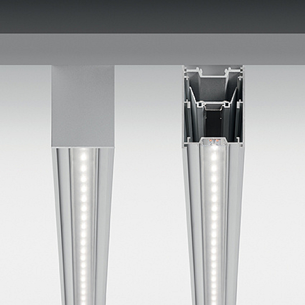 Подвесной светодиодный светильник Ideal Lux Fluo Bi-Emission 1800 4000K Aluminum 192680