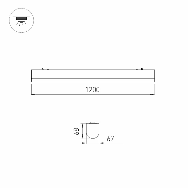 Линейный подвесной светильник Arlight ALT-LARGO-1200-30W Warm3000 052090