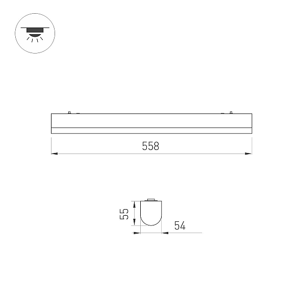 Накладной светильник Arlight ALT-LARGO-558-18W Warm3000 (WH, 90 deg, 230V) (IP65 Пластик) 064183