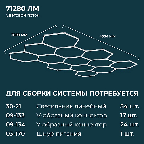 Светильник линейный светодиодный накладной серия NET Apeyron 30-21
