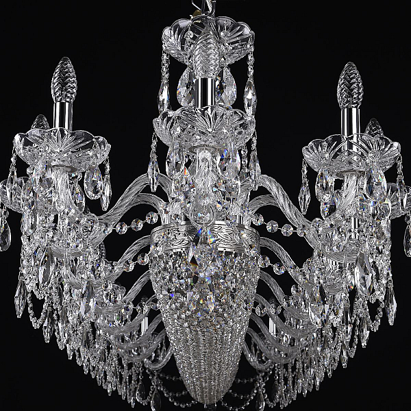 Подвесная люстра Bohemia Ivele Crystal 1453/18/195/1500 Ni