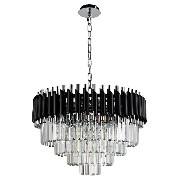 Подвесная люстра Natali Kovaltseva DARIAN 76017/10C CHROME BLACK