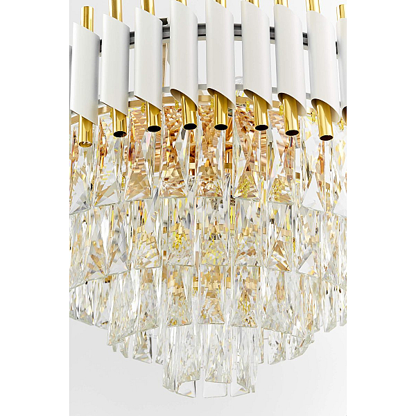 Подвесная люстра Lumina Deco Funneli LDP 6003-500 WT+F.GD