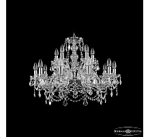 Подвесная люстра Bohemia Ivele Crystal 1411/10+5/240 Ni Leafs