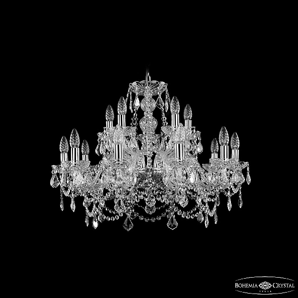 Подвесная люстра Bohemia Ivele Crystal 1411/10+5/240 Ni Leafs