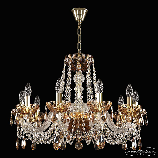 Подвесная люстра Bohemia Ivele Crystal 5402/10/240 G Amber/M-1H K721