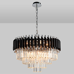 Подвесная люстра Natali Kovaltseva DARIAN 76017/10C CHROME BLACK