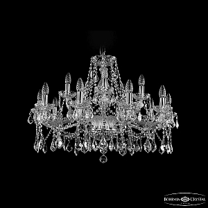 Подвесная люстра Bohemia Ivele Crystal 1413/10+5/300 Ni Leafs