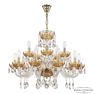 Подвесная люстра Bohemia Ivele Crystal 5417/10+5/240 G Shampan/M-1H