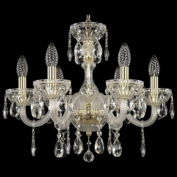 Подвесная люстра Bohemia Ivele Crystal 5417/6/165 G Clear/M-1G