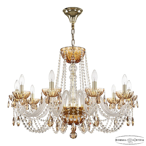 Подвесная люстра Bohemia Ivele Crystal 5402/10/300 G Amber/M-1H K721