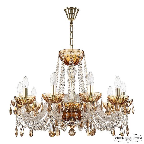 Подвесная люстра Bohemia Ivele Crystal 5402/10/240 G Amber/M-1H K721
